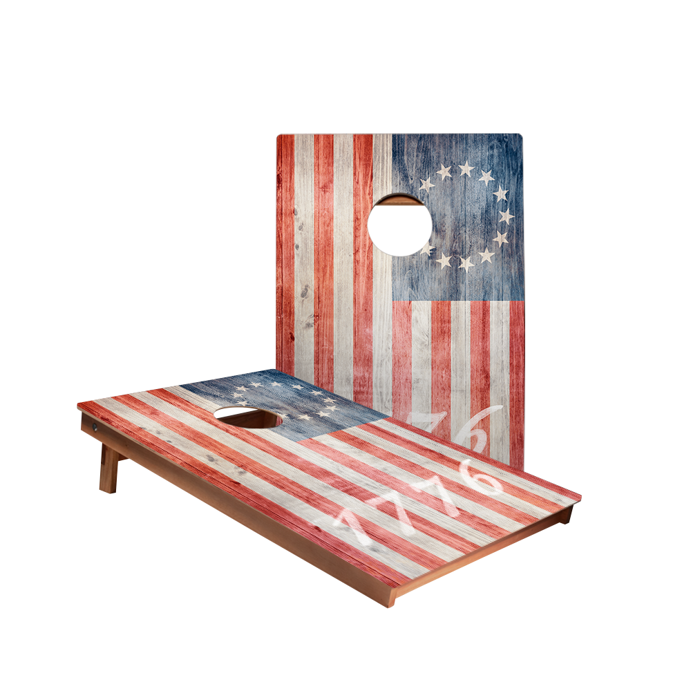 Dale 1776 American Flag Recreation Cornhole Boards