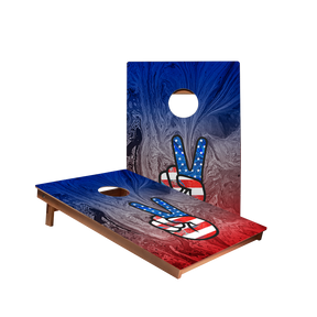 Dale American Flag Peace Sign Recreation Cornhole Boards