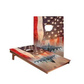 Dale American Flag With Jet Recreation Cornhole Boards