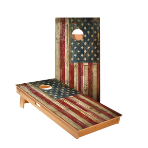 Star Rustic American Flag Professional Cornhole Boards