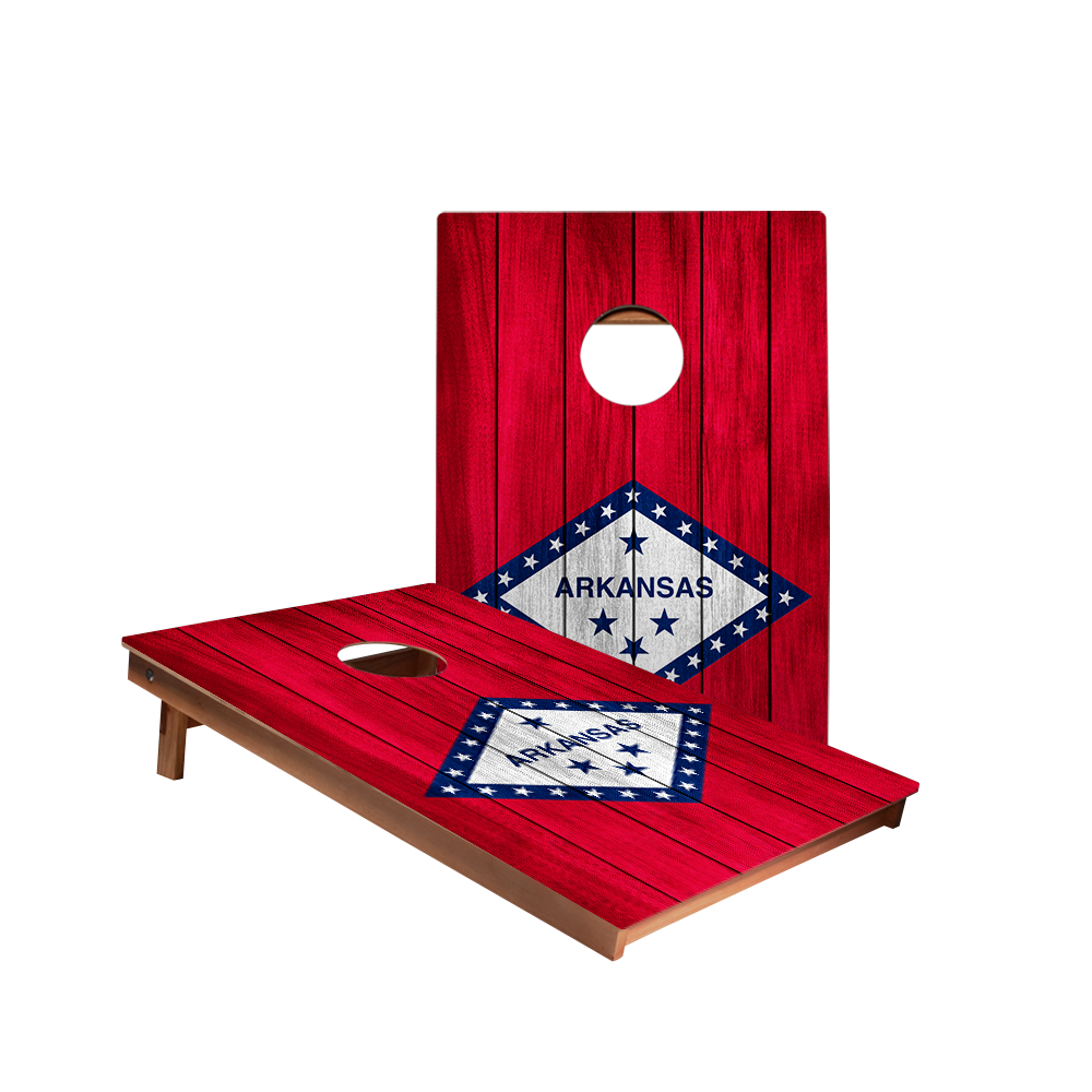 Dale Arkansas Flag Recreation Cornhole Boards