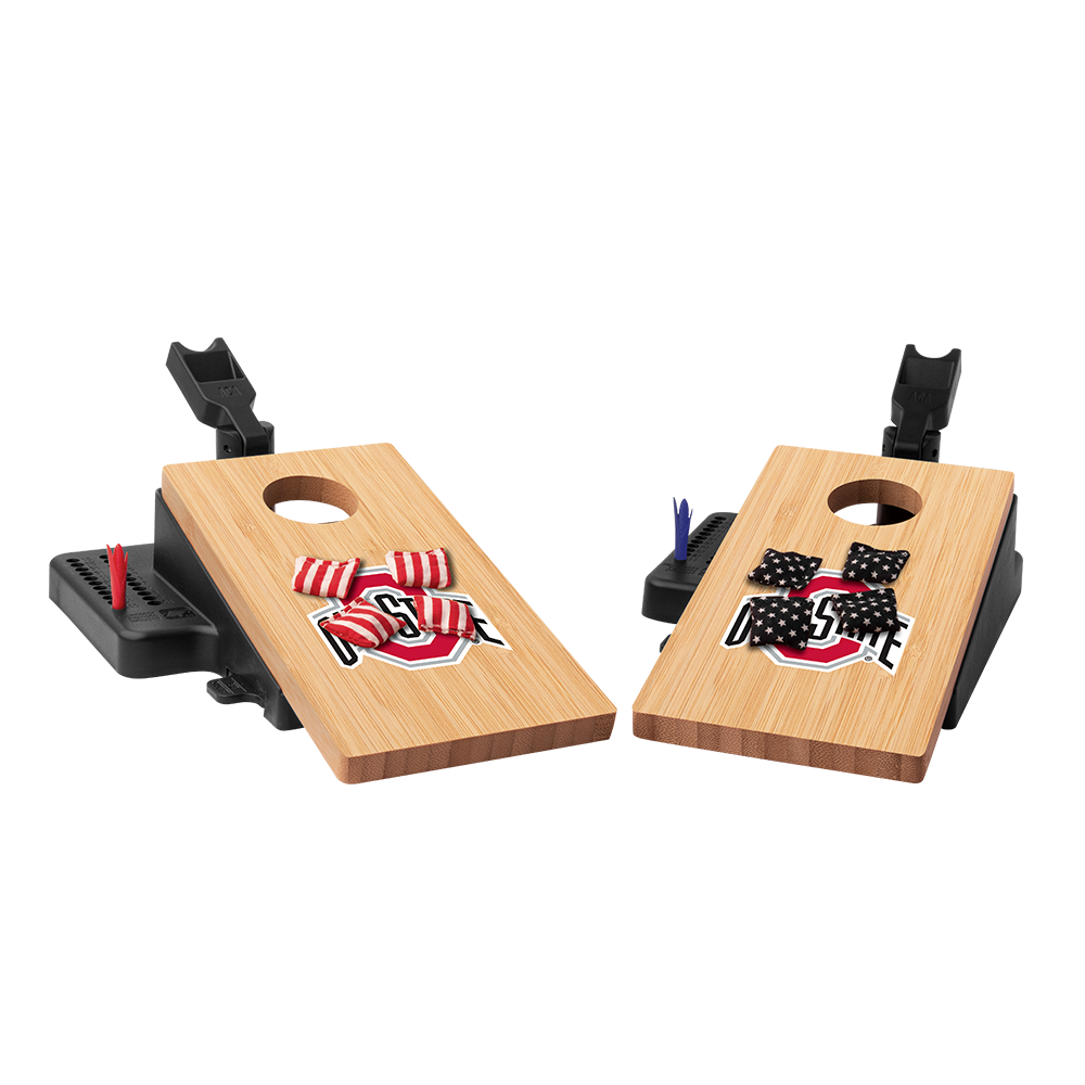 Double Chuck Ohio State University Mini Cornhole Tabletop Game