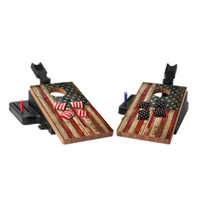 Double Chuck American Flag Mini Cornhole Tabletop Game