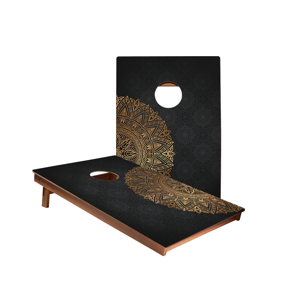 Dale Golden Mandala Recreation Cornhole Boards