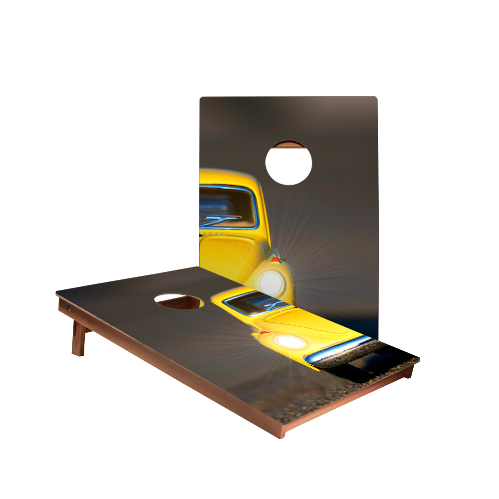 Dale Mini Yellow Car Recreation Cornhole Boards