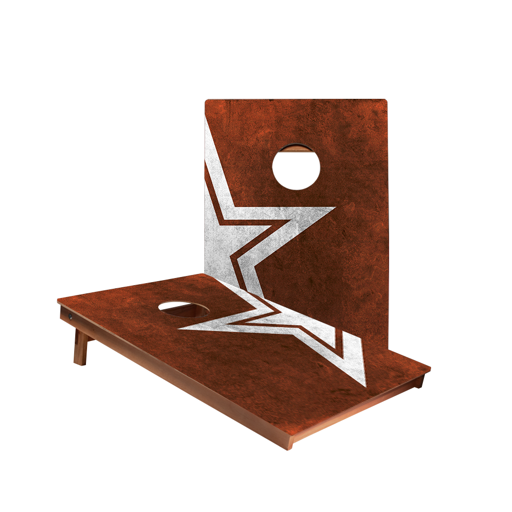 Dale Rusty Star Recreation Cornhole Boards