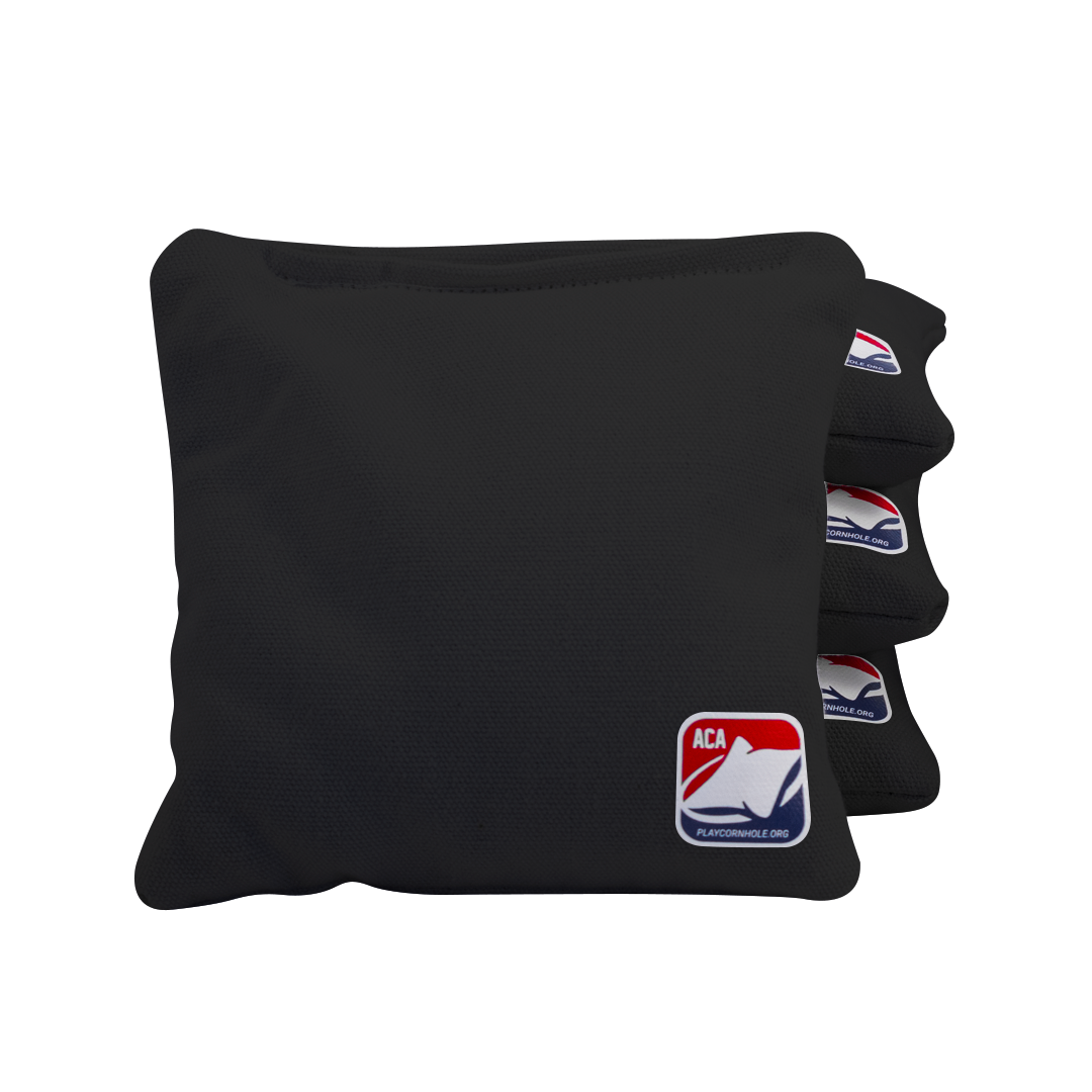 Black All Weather Cornhole Bags