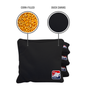 Black Corn Filled Cornhole Bags