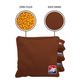 Brown Corn Filled Cornhole Bags