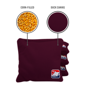 Burgundy Corn Filled Cornhole Bags