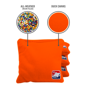 Orange All Weather Cornhole Bags