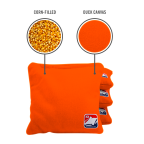 Orange Corn Filled Cornhole Bags