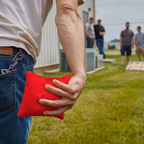 Red Corn Filled Cornhole Bags