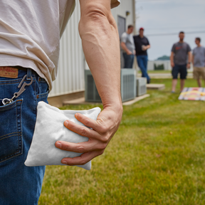 White All Weather Cornhole Bags