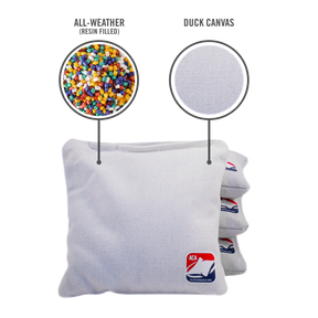 White All Weather Cornhole Bags