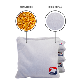 White Corn Filled Cornhole Bags